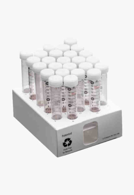 15ml MetalFree® Centrifuge Tubes with Flat Caps, 25 per Rack, Sterile