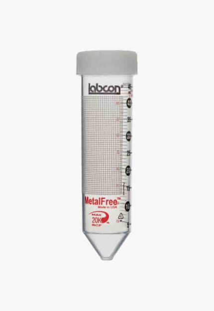 50ml MetalFree® Centrifuge Tubes with Flat Caps, 25 per Rack, Sterile
