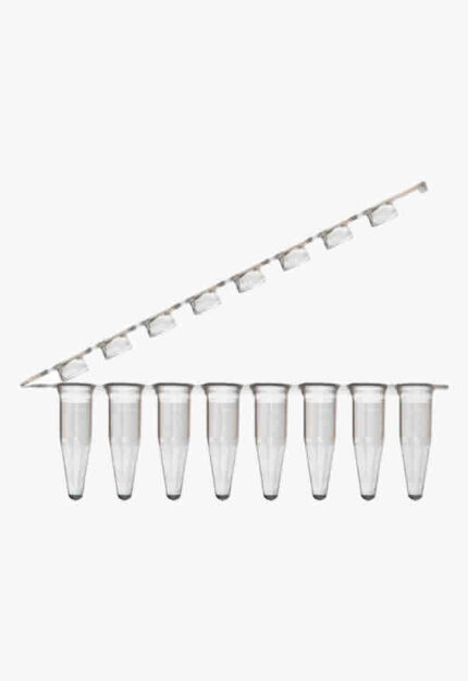 0.2ml 8-Strip PCR UltraFlux® z Tubes, Flat Cap, White, PK125