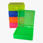 100-Place Polypropylene Cryoboxes with Hinged Lid, Assorted