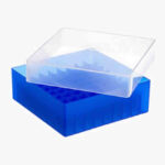 Polypropylene Cryo Rack with Lid, Blue