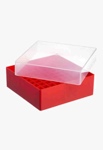 Polypropylene Cryo Rack with Lid, Red